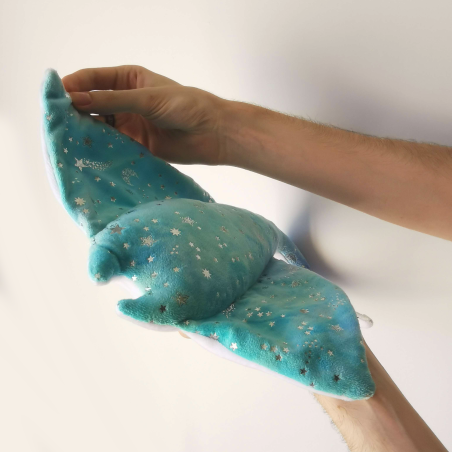 Peluche raie manta Galaxie bleue