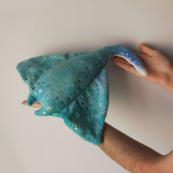 Peluche raie manta Galaxie bleue