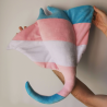 Large Trans Flag Manta Ray Plush